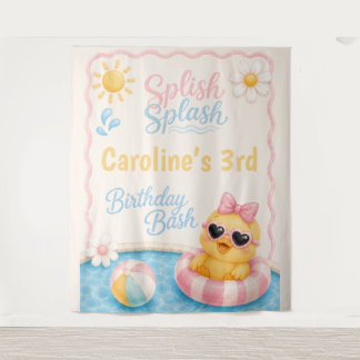 Duck Pool Party Tapijt | Splish Splash Verjaardag Wandkleed