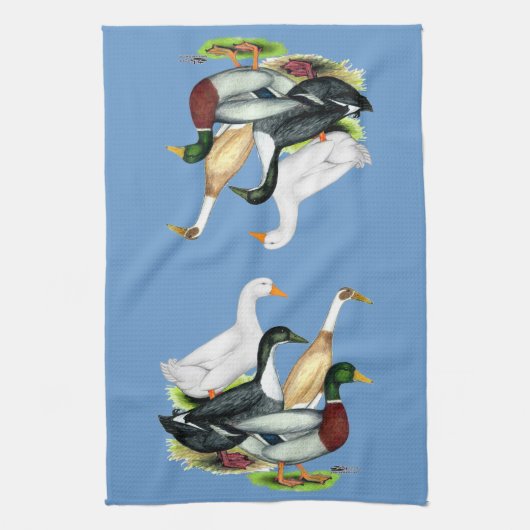 Duck Quartet Theedoek (Verticaal)