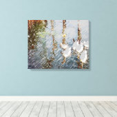 Duck Reflections ll Canvas Afdruk (Insitu (Houten vloer))
