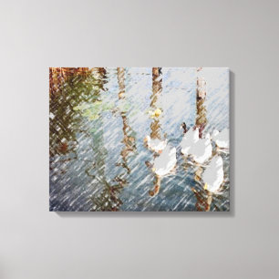Duck Reflections ll Canvas Afdruk