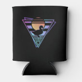 Duck Retro 80s EDM Synthwave Gift T-Shirt Blikjeskoeler (Voorkant)