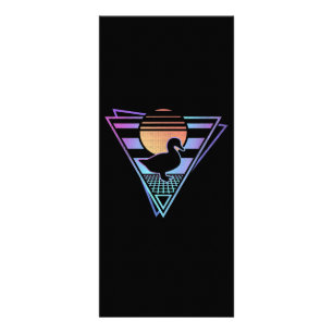 Duck Retro 80s EDM Synthwave Gift T-Shirt Reclamekaart