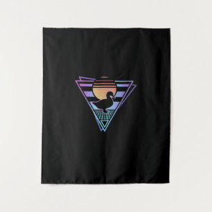Duck Retro 80s EDM Synthwave Gift T-Shirt Wandkleed
