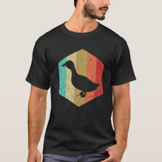  Duck Retro Duck Silhouette 60S 70S stijl T-shirt