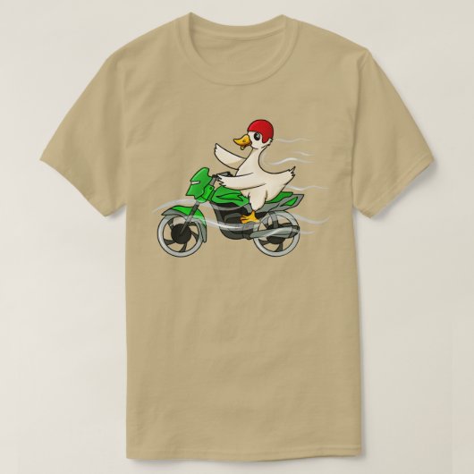 Duck Riding Motorfiets T-shirt (Design voorkant)