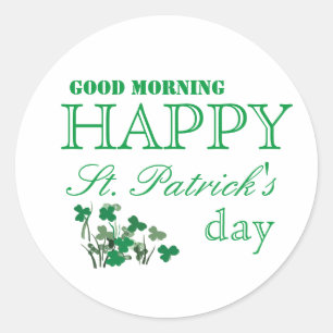 Duck Shamrock Happy Go Lucky St Patrick's Day Ronde Sticker