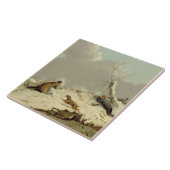 Duck Shooting in Winter (olie op canvas) Tegeltje (Zijkant)