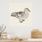 Duck Sketch Poster (Keuken)
