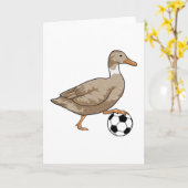 Duck Soccer Player Soccer Kaart (Gele Bloem)
