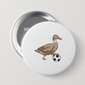 Duck Soccer Player Soccer Ronde Button 7,6 Cm (Voorkant /achterkant)