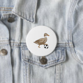 Duck Soccer Player Soccer Ronde Button 7,6 Cm (In situ)
