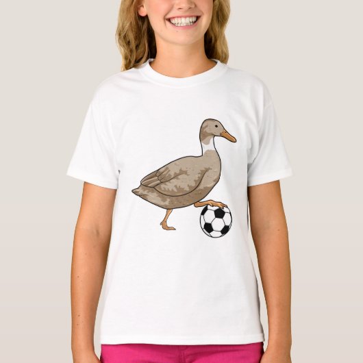 Duck Soccer Player Soccer T-shirt (Voorkant)