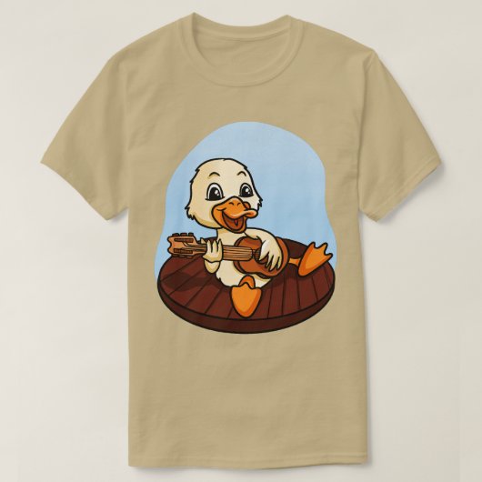 Duck speelt gitaar t-shirt (Design voorkant)