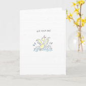 Duck Splashing. Birthday Kaart (Gele Bloem)