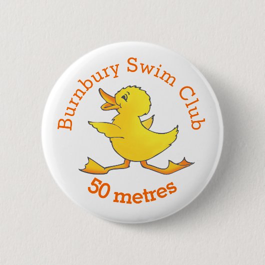 Duck swimming Button badge (Voorkant)