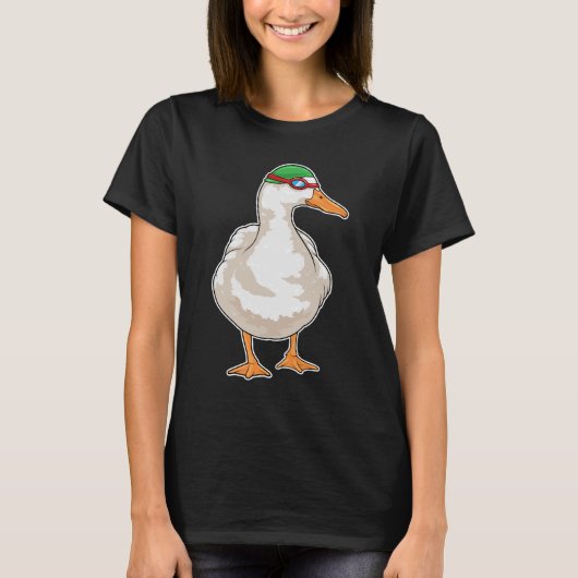 Duck Swimming-zwembril T-shirt (Voorkant)