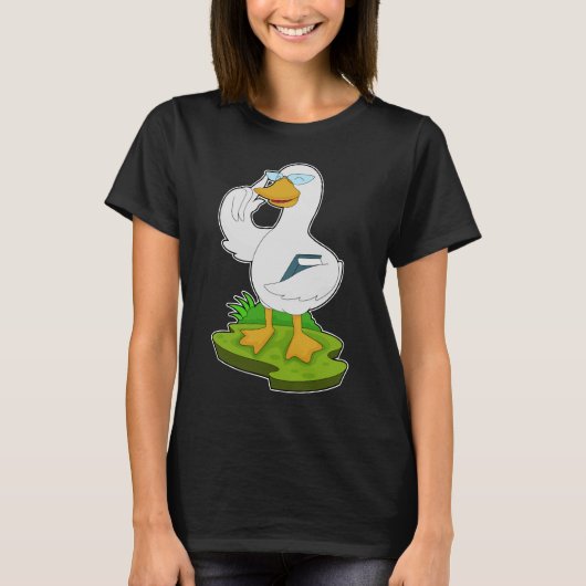 Duck Teacher Boek T-shirt (Voorkant)