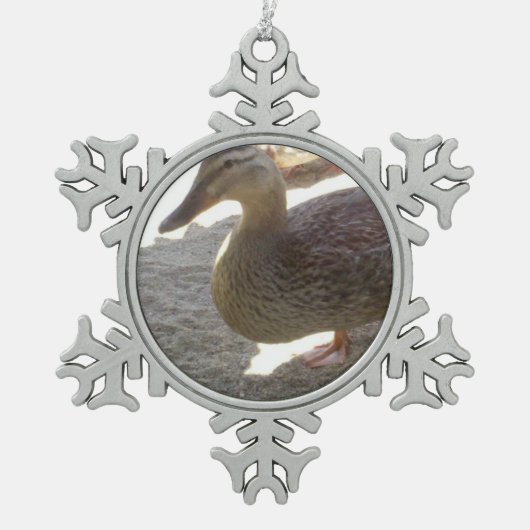 Duck Tin Sneeuwvlok Ornament (Voorkant)