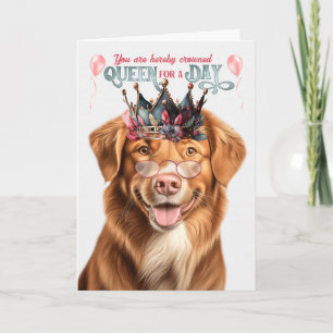 Duck Tolling Retriever Koningin Dag Grappige Verja Kaart
