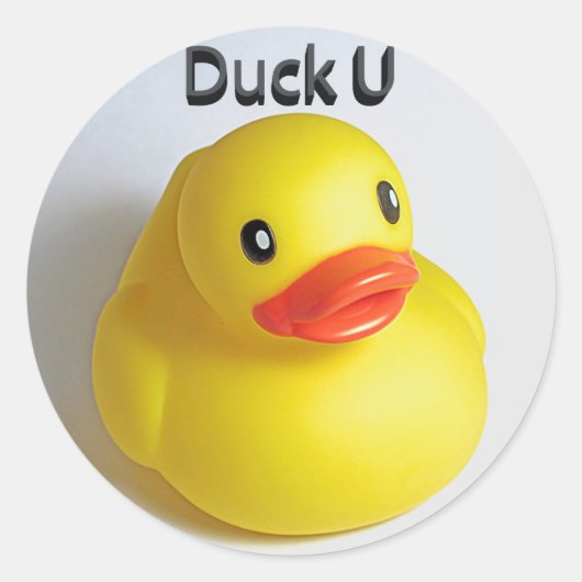 Duck U Ronde Sticker (Voorkant)