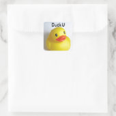 Duck U Vierkante Sticker (Tas)