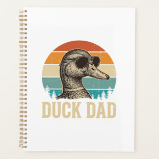 Duck Vader Vintage Gravure Retro Zonsondergang Shi Planner