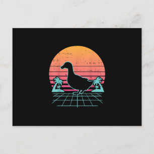 Duck Vaporwave Aestic 80s Boerderij Animal Farmer  Aankondigingskaart