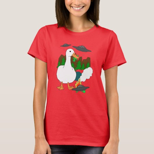 Duck versus Aliens T-shirt (Voorkant)