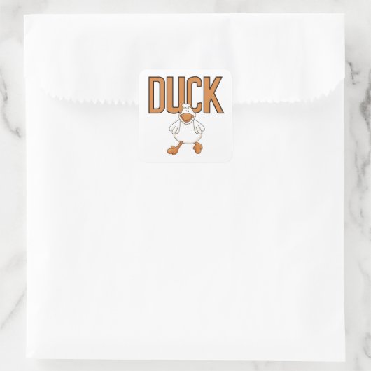 Duck Vierkante Sticker (Tas)