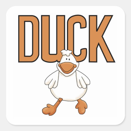Duck Vierkante Sticker (Voorkant)