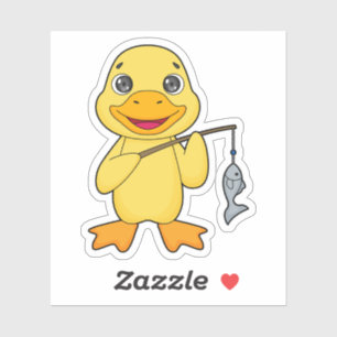 Duck Vist Fisher Finshing rod Sticker