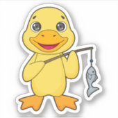 Duck Vist Fisher Finshing rod Sticker (Voorkant)