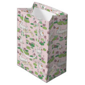 Duck Waterlily Gift Bag Medium Cadeauzakje (Voorkant Gekanteld)