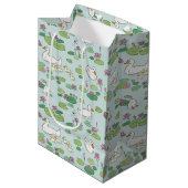 Duck Waterlily Gift Bag Medium Cadeauzakje (Voorkant Gekanteld)