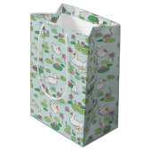 Duck Waterlily Gift Bag Medium Cadeauzakje (Achterkant Gekanteld)