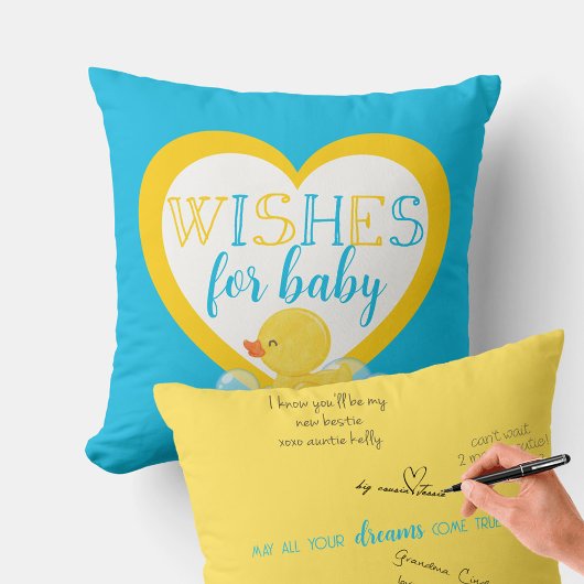 Duck Wensen voor Baby Autograph Kussen Voor Ondert