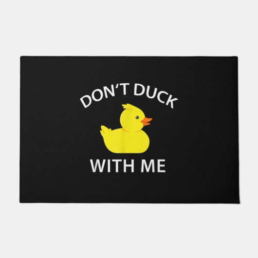Duck With Me Funny Rubber Duck Deurmat (Voorkant)
