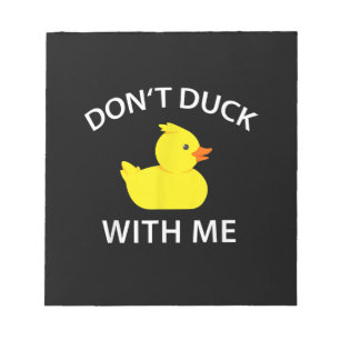 Duck With Me Funny Rubber Duck Notitieblok