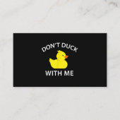Duck With Me Funny Rubber Duck Visitekaartje (Voorkant)