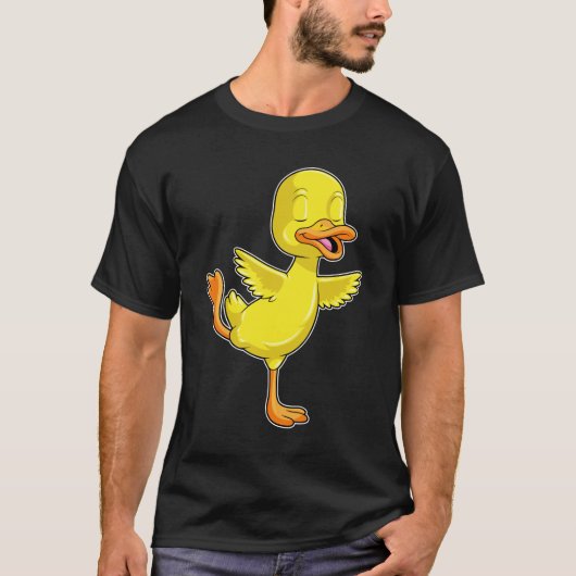 Duck Yoga Fitness on a Lega T-shirt (Voorkant)