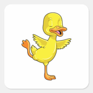 Duck Yoga Fitness on a Lega Vierkante Sticker