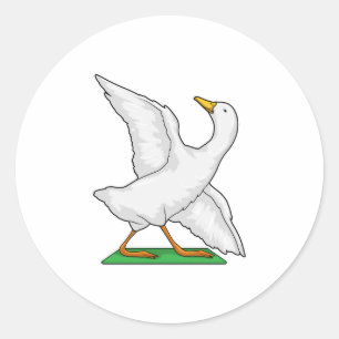 Duck Yoga Meditation Fitness Ronde Sticker