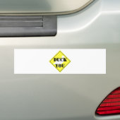 Duck you bumpersticker (Op auto)