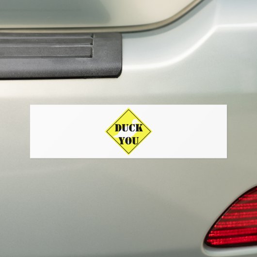 Duck you bumpersticker (Op auto)