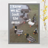DUCK ZEGT "JE" OPVALLEN IN EEN MENIGTE!!!!! KAART (Gele Bloem)