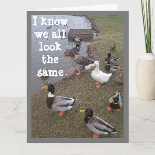 DUCK ZEGT "JE" OPVALLEN IN EEN MENIGTE!!!!! KAART (Voorkant)