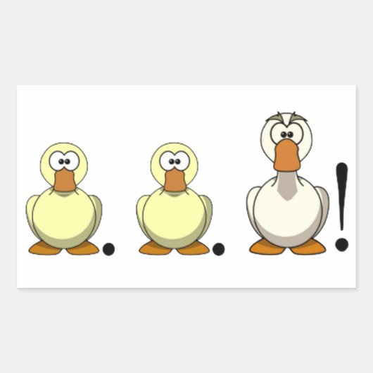 DuckDuckGoose Rechthoekige sticker (Voorkant)