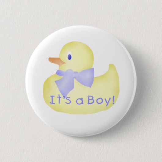 Duckie Het is een jongen Ronde Button 5,7 Cm (Voorkant)