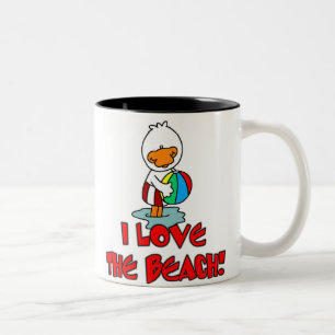 Duckie Love the Beach Tweekleurige Koffiemok