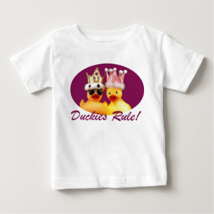 Duckies Rule! T-shirt (alle grootten, alleen wit)